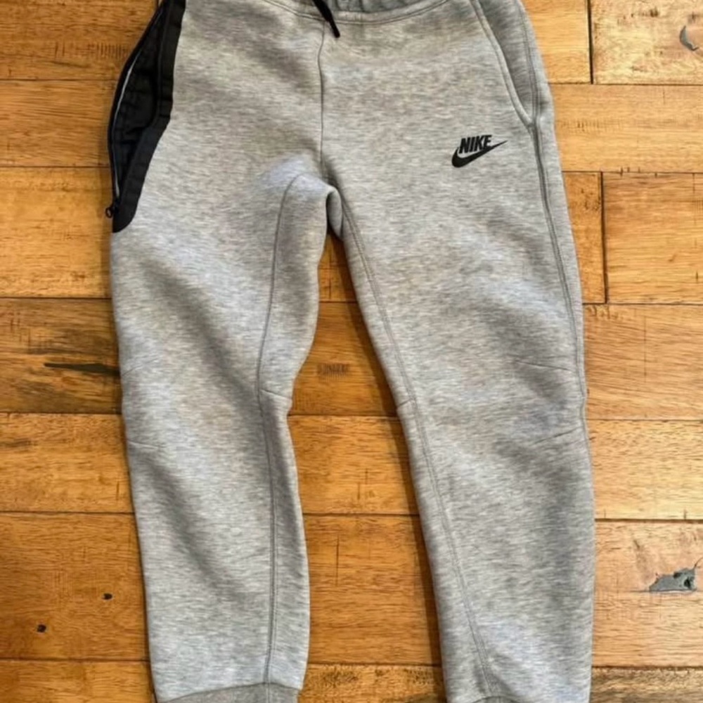 Nike Tech Gray and Black Jogger Sweatpants